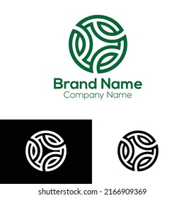 Natural Logo with nature elements