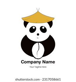 the natural logo panda coffee
