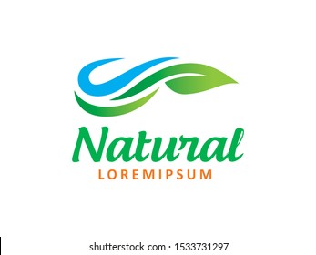 Natural logo symbol or icon template