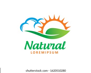 Natural logo symbol or icon template