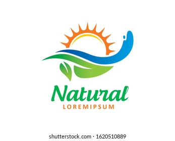 Natural logo symbol or icon template