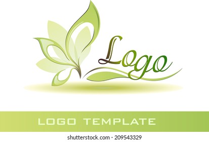 Natural logo template. Tree logo. Tree simbol. Leaf logo template. Medical logo. Ecological logo template. Eco sign.
