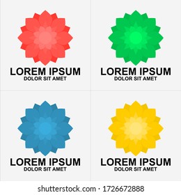 natural logo that is a beautiful and colorful flower. company logo. decorative.