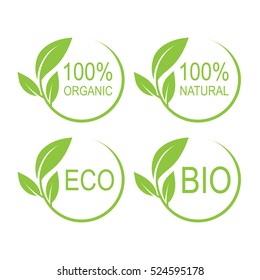 Natural logo vector design set.