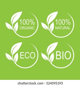 Natural logo vector design set.