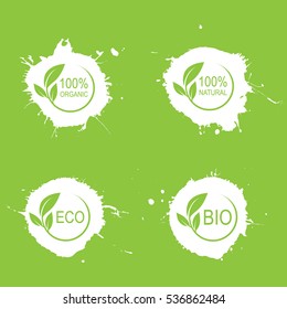 Natural logo vector design set.