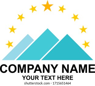 natural logos with mountain shapes. company logo