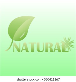 natural logo,stickers,labels,leaves logo illustration vector;eps10