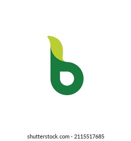 Natural looking letter B. vector symbol