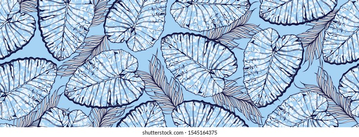 Natural lotus leaf pattern picture, african fashion seamless pattern, picture art and abstract background, vector illustration file EPS10. 