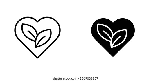 Natural love icons vector graphic pack