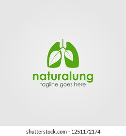 Natural Lungs Logo Template Design