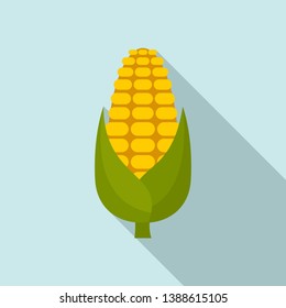 Natural maize icon. Flat illustration of natural maize vector icon for web design