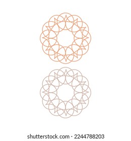 Natural Mandala Sign, Symbol, Art, Logo isolated On White
