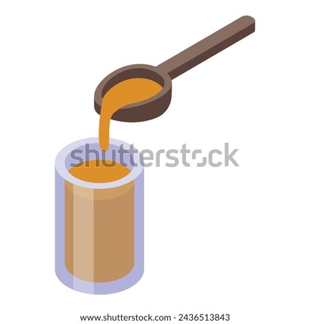 Natural maple sweetener icon isometric vector. Sugary woodland extract. Sticky nectar essence