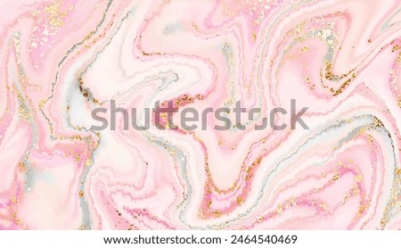 Natural marble stone background design with geode crystal texture and glitter.