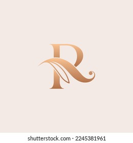 natural massage beauty logo template letter P