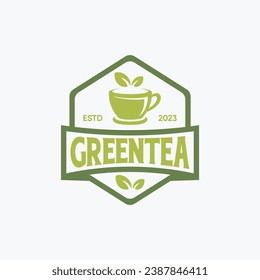 plantilla de diseño de logotipo de té matcha natural