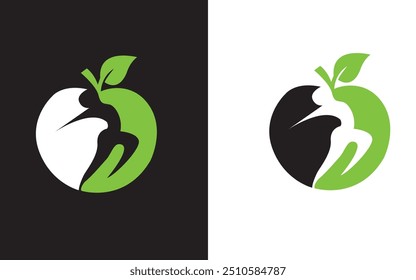 Natural Medicale apple Logo design Pro Vector