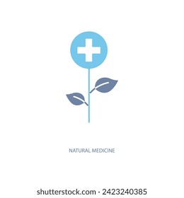 natural medicine concept line icon. Simple element illustration. natural medicine concept outline symbol design.