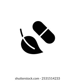Natural medicine icon web design in vector