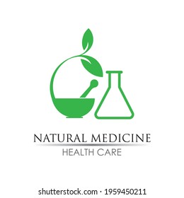 Natural medicine logo images illustration design