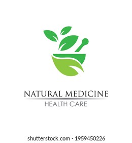 Natural medicine logo images illustration design