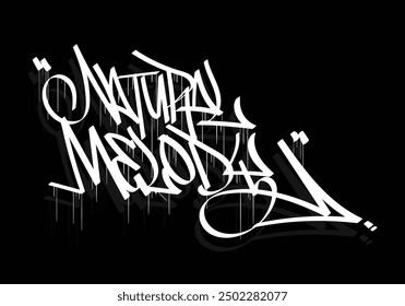 NATURAL MELODY graffiti tag style design