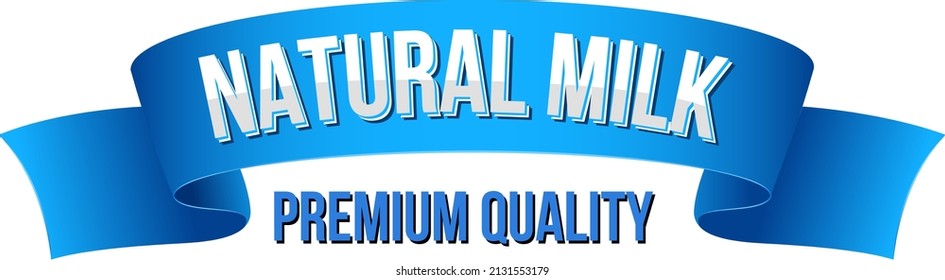 A Natural milk label illustration
