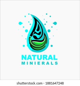 Natural Minerals Logo Design Vector