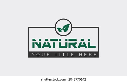 Natural Minimalist Premium Vector Logo
