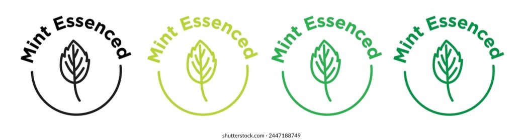 Natural Mint Flavor Product Stamp Icon for Authentic Ingredient Sourcing