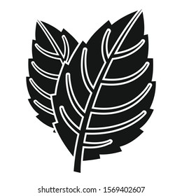 Natural mint leaf icon. Simple illustration of natural mint leaf vector icon for web design isolated on white background