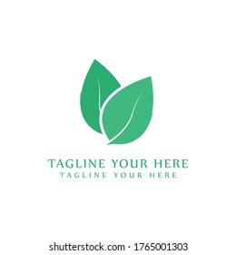 Natural mint leaves icon. Flat illustration of natural mint leaves vector icon. mint pepper leaves logo.