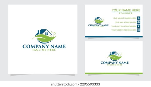 Natural Modern real-estate logo template with elements
