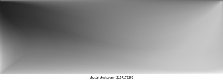 Fondo Monocromático Natural De Moda. Malla gradiente ondulada gris. Ilustración de superficie lisa en agua. Fondo de superficie lisa de aluminio en blanco. Malla de gradiente plateado negro y blanco.