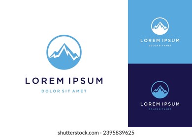 natural or mountain design logo with a circle
