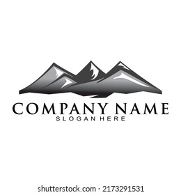 Logo del vector de ilustración de montaña natural