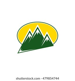 natural mountain logo for apps, websites and project identity