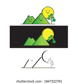 natural is 
Mountain , tree is 
Mountain