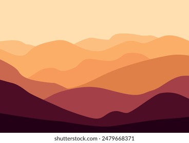 natural mountains landscape. Illustration for background.
