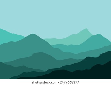 natural mountains landscape. Illustration for background.