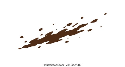 Natural Mud Splash Isolated On White