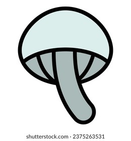 Natural mushroom icon outline vector. Food shiitake. Morel fungi color flat