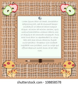 natural notepad with pencil