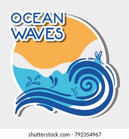 natural ocean waves with nice lanscape