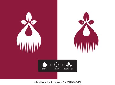 Natural Oil Logo Concept with letter O