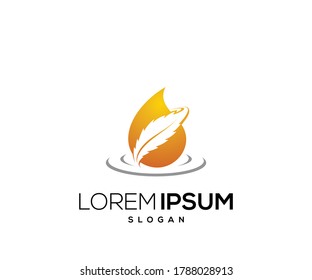 Natural oil logo design template
