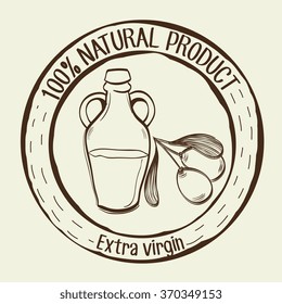 Natural olive oil label