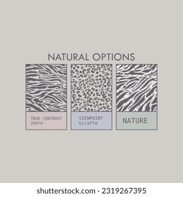 Natural options typography slogan for t shirt printing, tee graphic design, vector illustration.